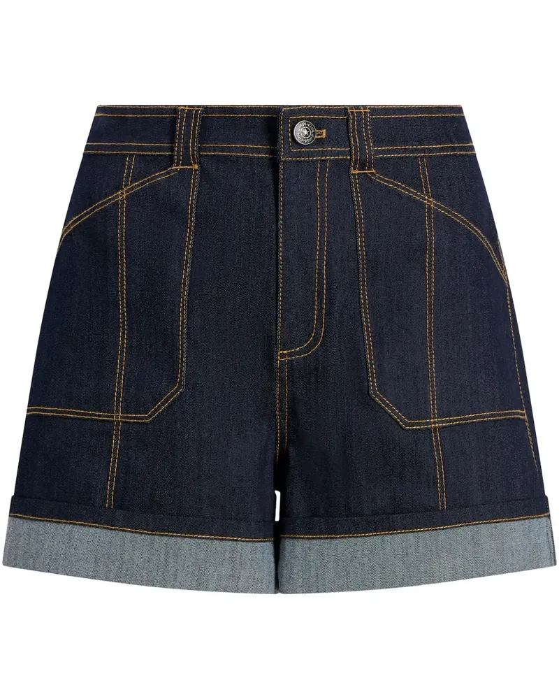Cinq à Sept Benji Shorts mit Umschlag - Blau Blau