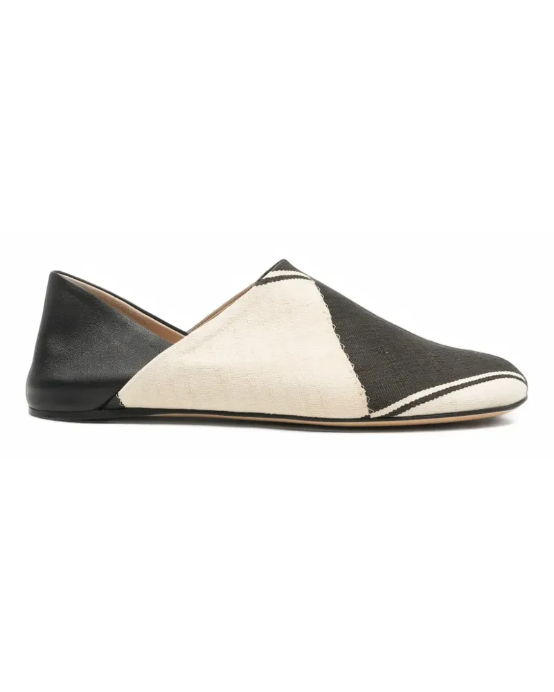 J.W.Anderson colour-block leather slipper mules - Schwarz Schwarz