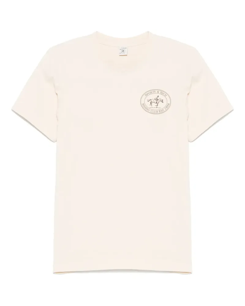 SPORTY & RICH Riding Club T-Shirt - Nude Nude