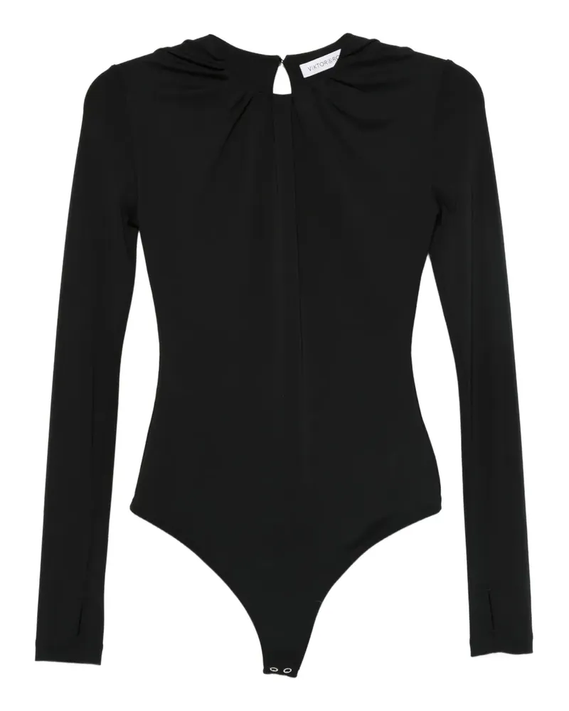 Viktor & Rolf Drapierter Body - Schwarz Schwarz
