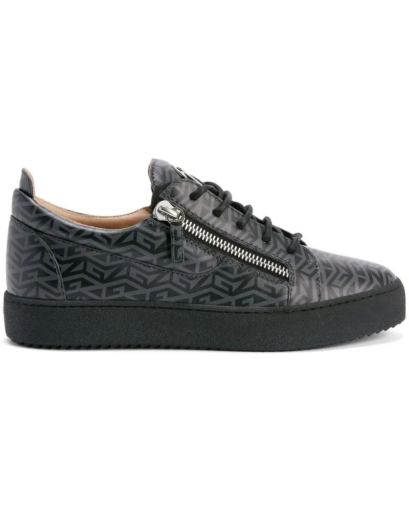 Giuseppe Zanotti Frankie Sneakers mit Monogramm - Schwarz Schwarz