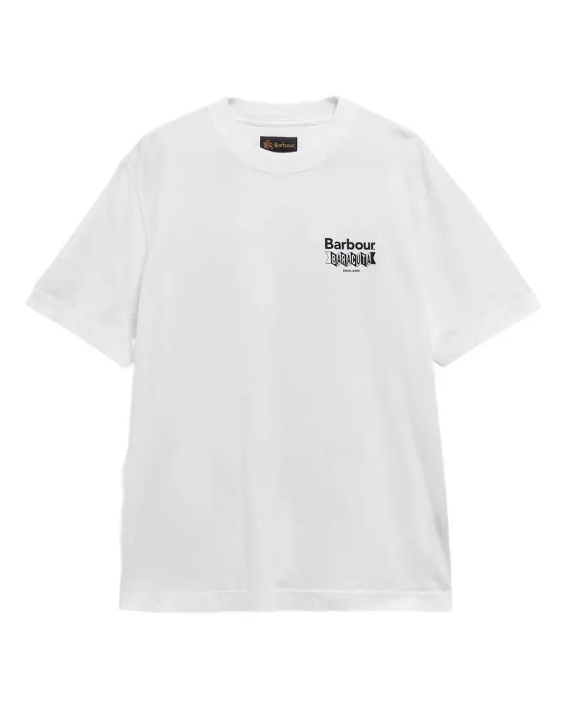 Barbour T-Shirt mit Logo-Print - Weiß Weiß
