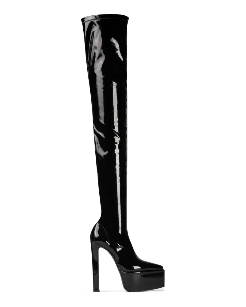 Le Silla Lily Overknee-Stiefel mit Plateau - Schwarz Schwarz