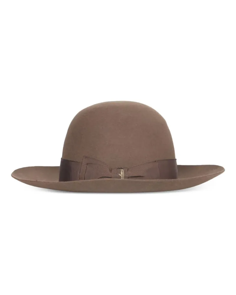 Borsalino Eleonora Hut mit Schleife - Braun Braun