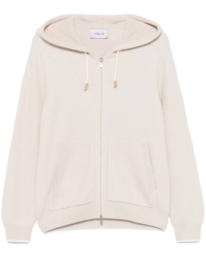 D4.0 Cardigan mit Kapuze - Nude Nude