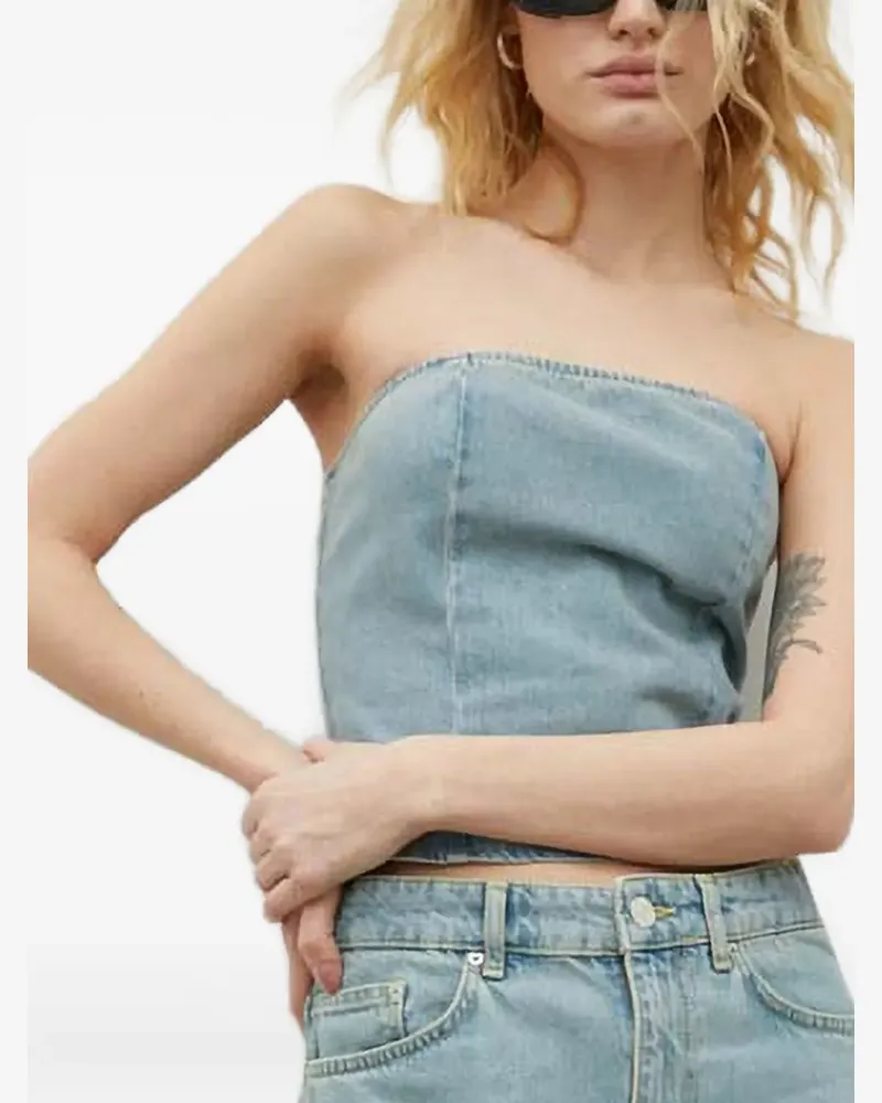 Won Hundred open-back top - Blau Blau