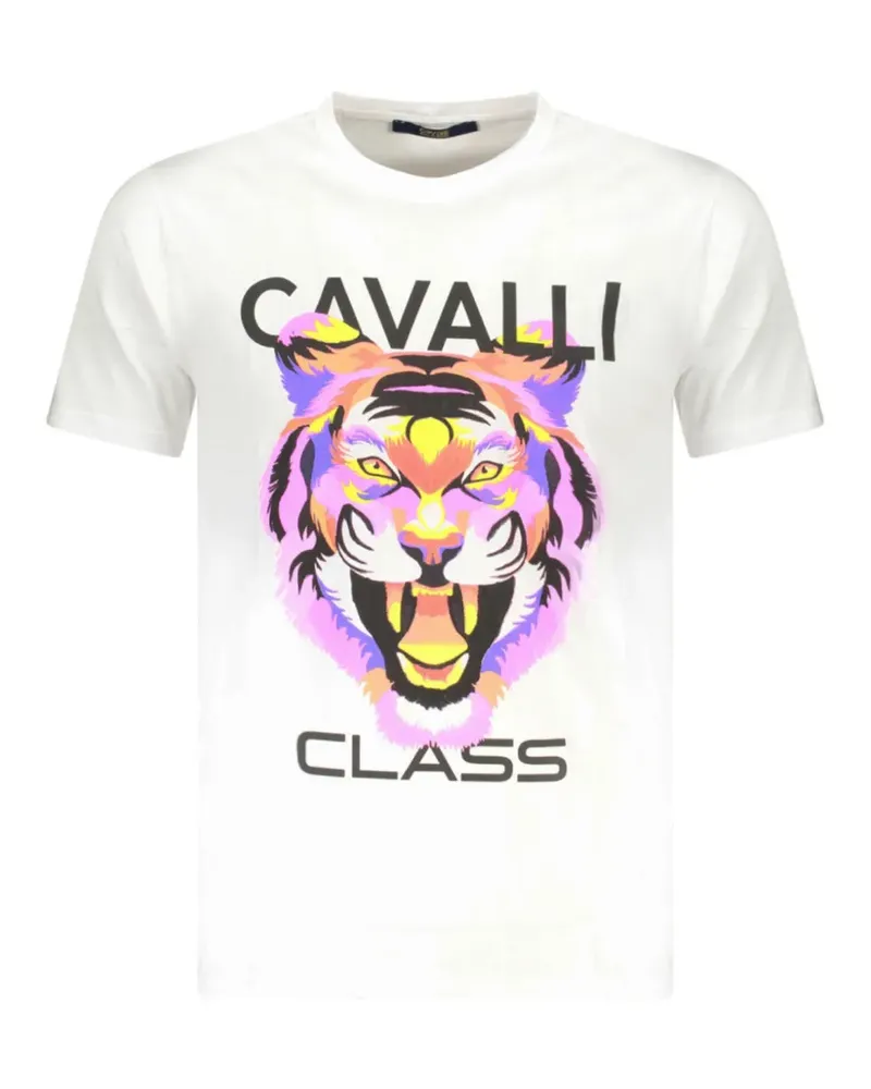 Roberto Cavalli tiger-print T-shirt - Weiß Weiß