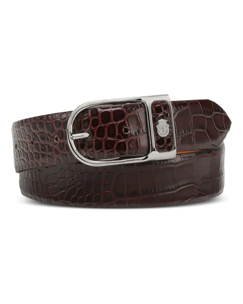 Billionaire Gürtel mit Kroko-Optik - Braun Braun