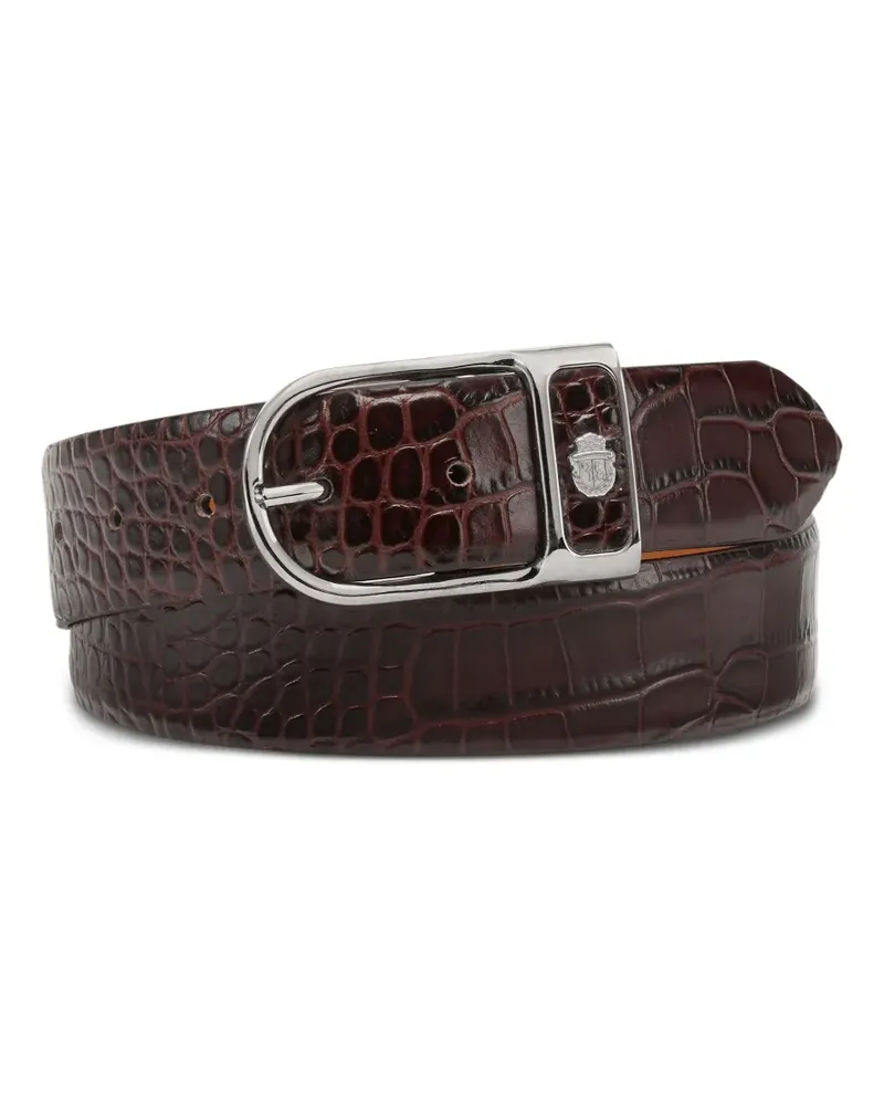 Billionaire Gürtel mit Kroko-Optik - Braun Braun