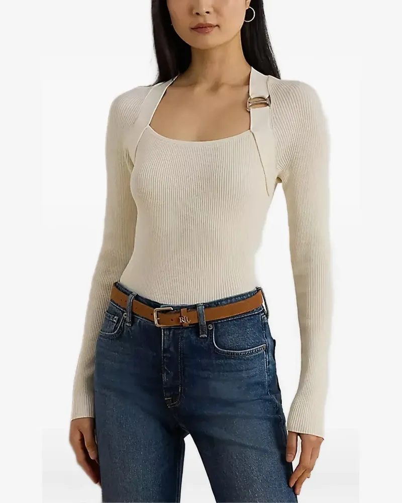 Ralph Lauren buckle-trim top - Nude Nude