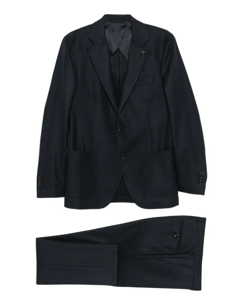 LARDINI Einrehiger Anzug mit Nadelstreifen - Blau Blau