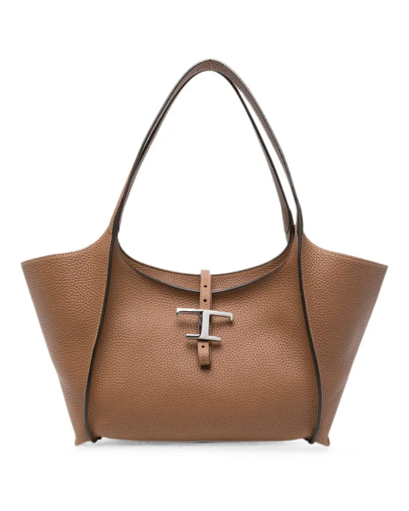 TOD'S T Timeless leather shoulder bag - Braun Braun