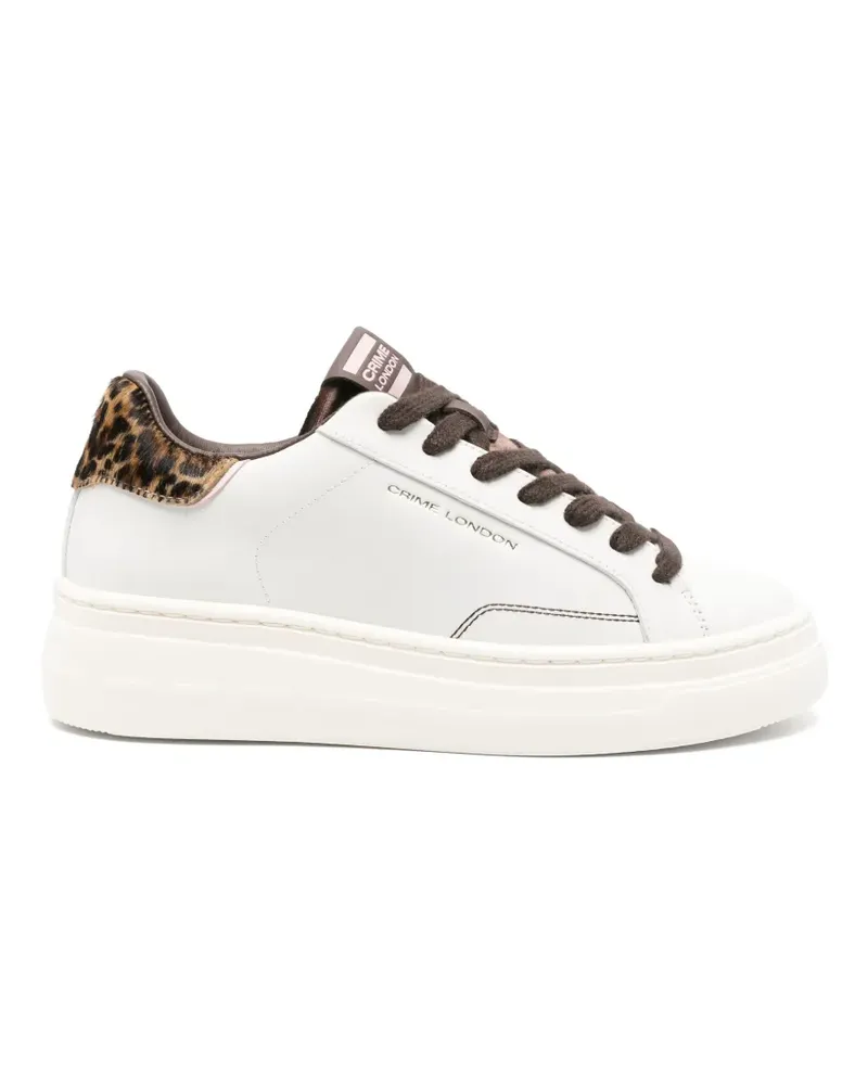 Crime Sneakers mit Leopardenprint - Weiß Weiß