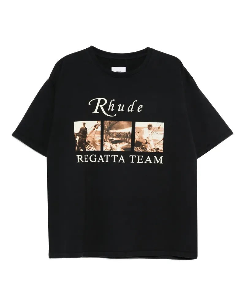 RHUDE graphic-print T-shirt - Schwarz Schwarz