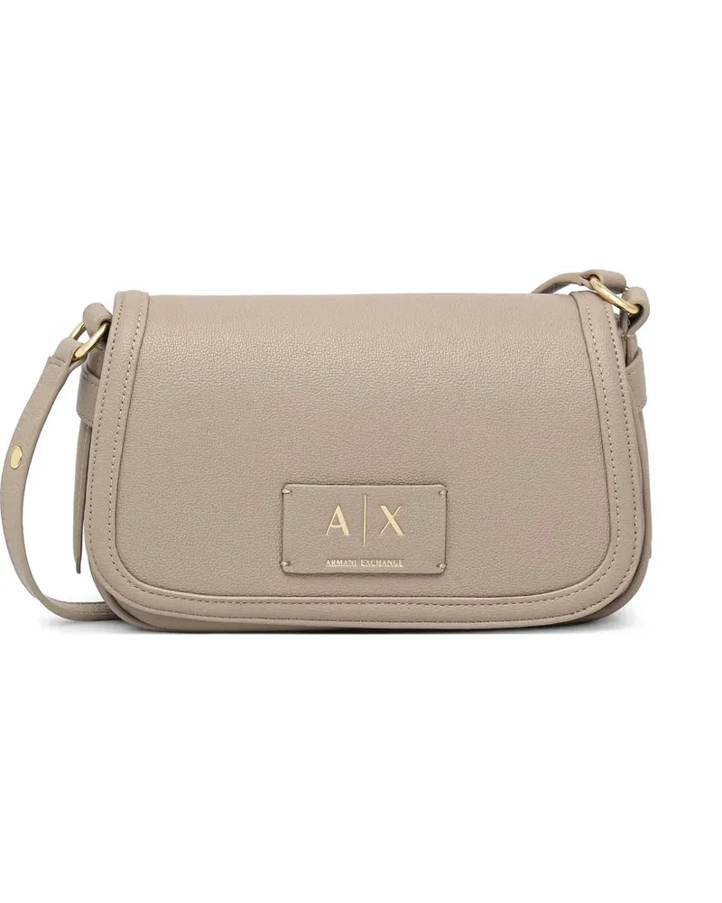 Armani Exchange Schultertasche mit Logo-Schild - Nude Nude