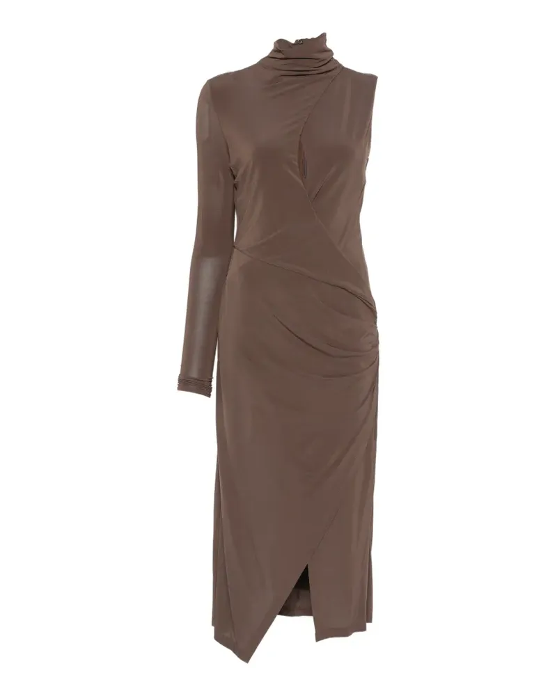 Pinko Asymmetrisches Cadillac Midikleid - Braun Braun