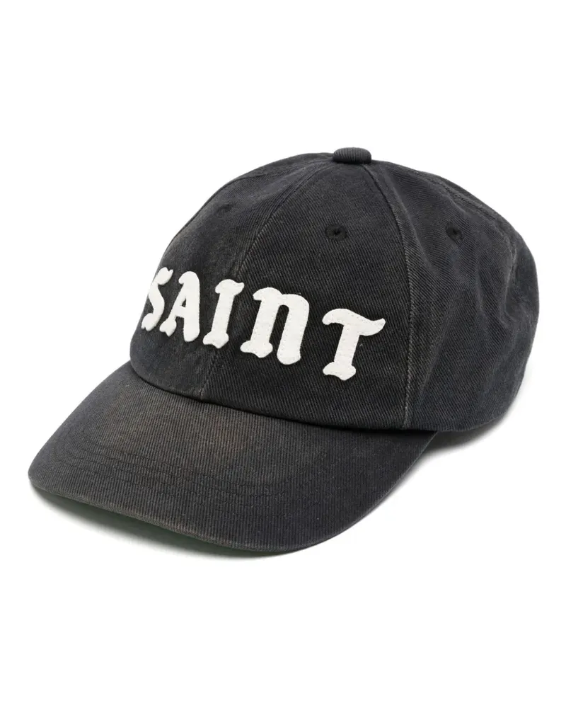 SAINT MXXXXXX Baseballkappe mit Logo-Patch - Schwarz Schwarz