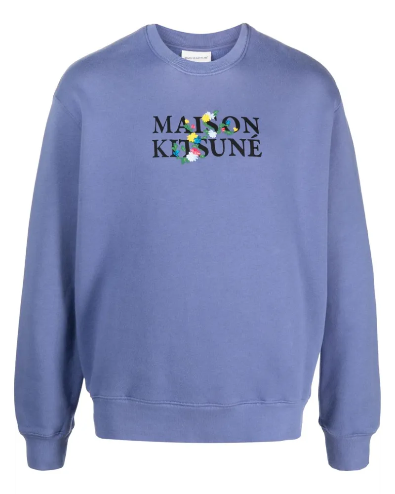 Kitsuné Sweatshirt mit Logo-Print - Violett Violett