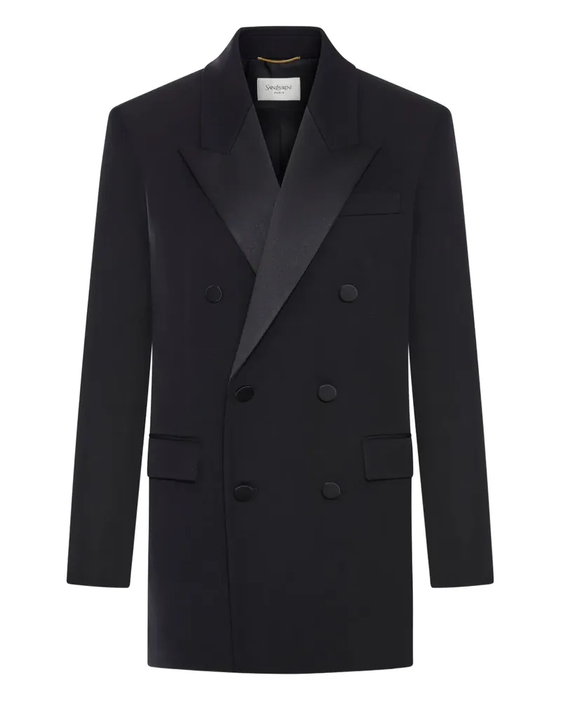 Saint Laurent Doppelreihiges Sakko - Schwarz Schwarz