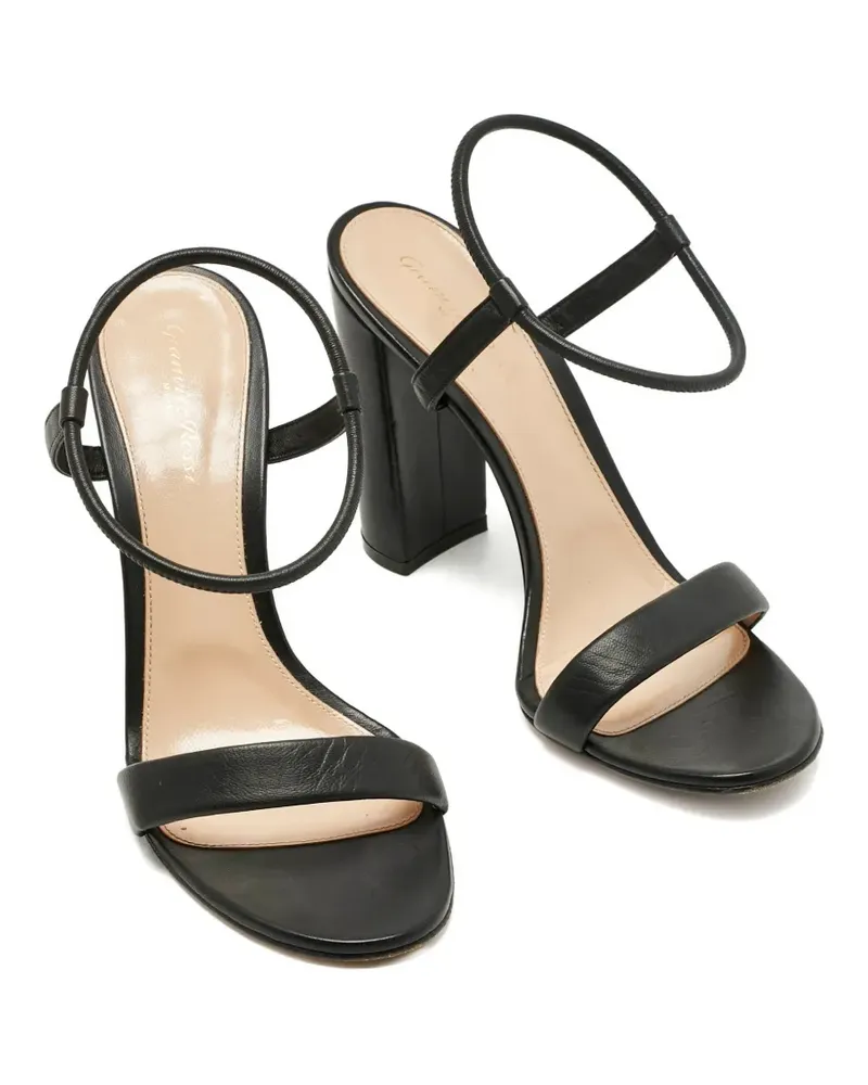 Gianvito Rossi leather block-heel sandals - Schwarz Schwarz