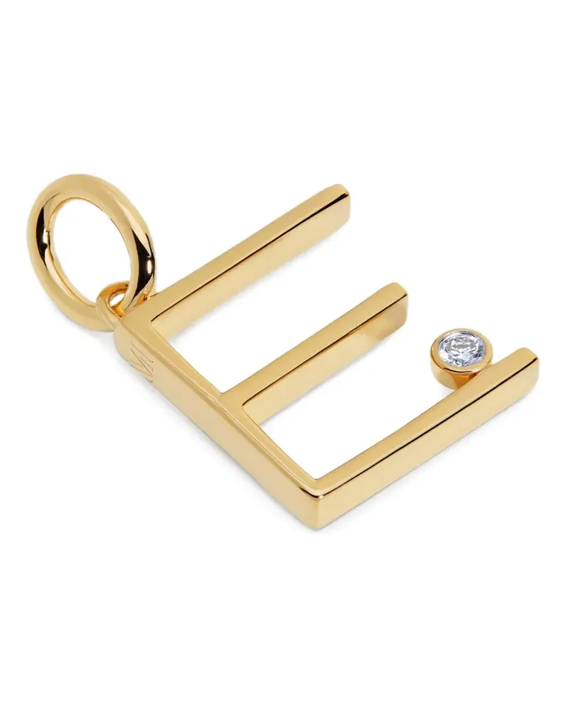 Monica Vinader Solitaire Anhänger mit Diamant - Gold Gold