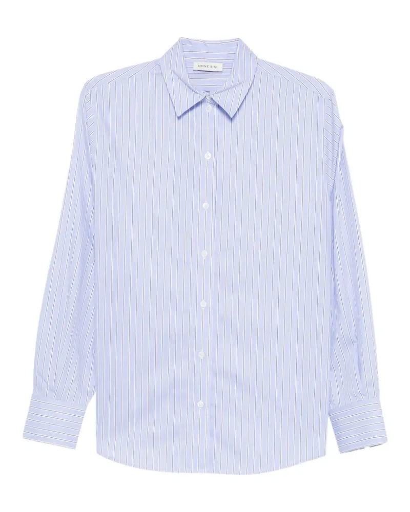 Anine Bing striped long-sleeve shirt - Blau Blau