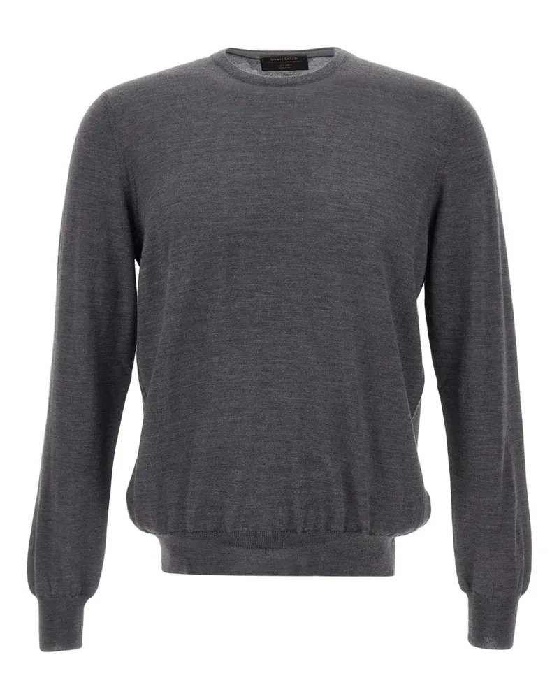 Gran Sasso Gerippter Pullover mit rundem Ausschnitt - Grau Grau