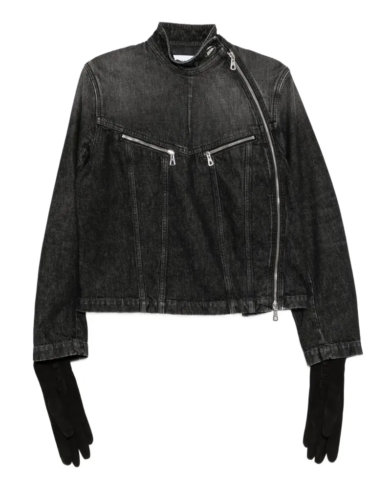 Jean Paul Gaultier Jeansjacke mit Reißverschluss - Schwarz Schwarz