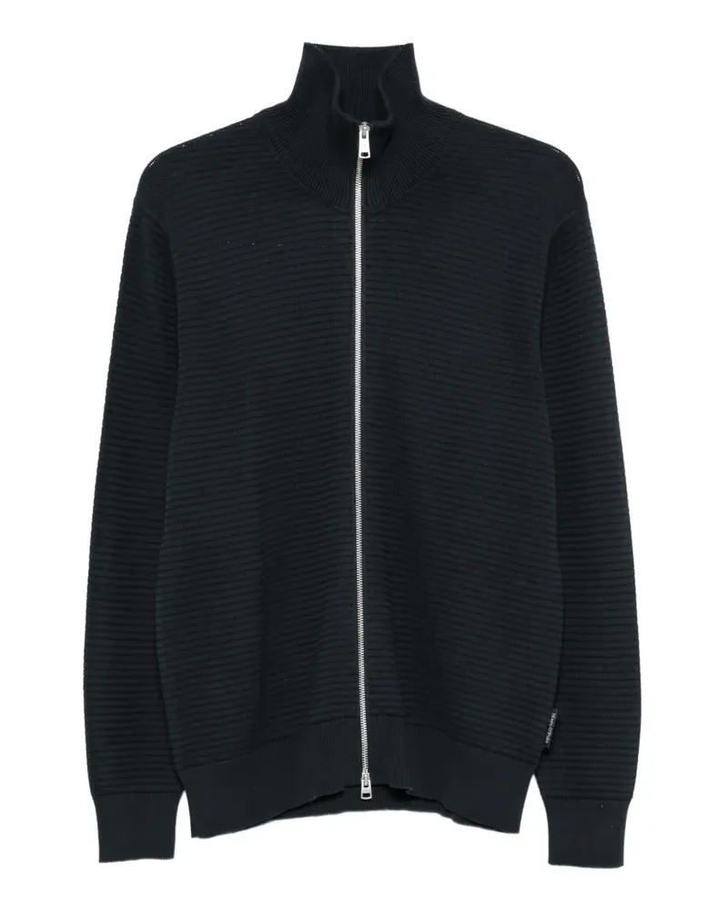 Marc O'Polo ribbed-knit zip-up cardigan - Blau Blau