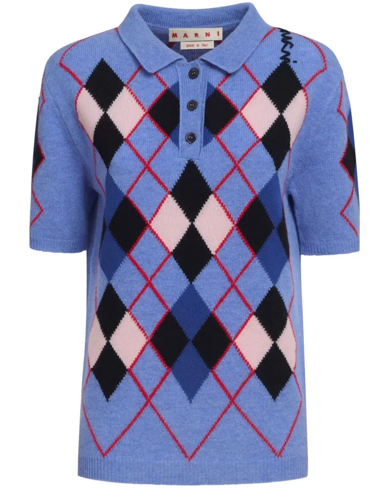 Marni Gestricktes Poloshirt - Blau Blau
