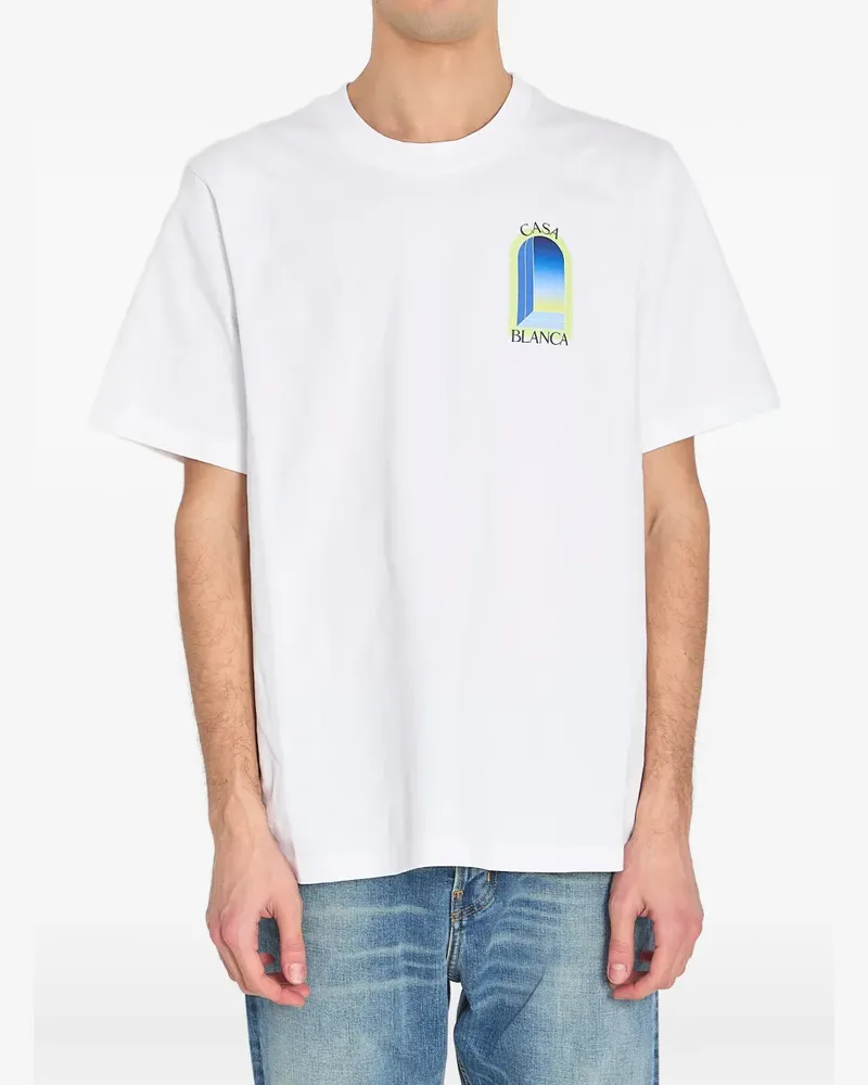 Casablanca Paris T-Shirt mit grafischem Print - Weiß Weiß