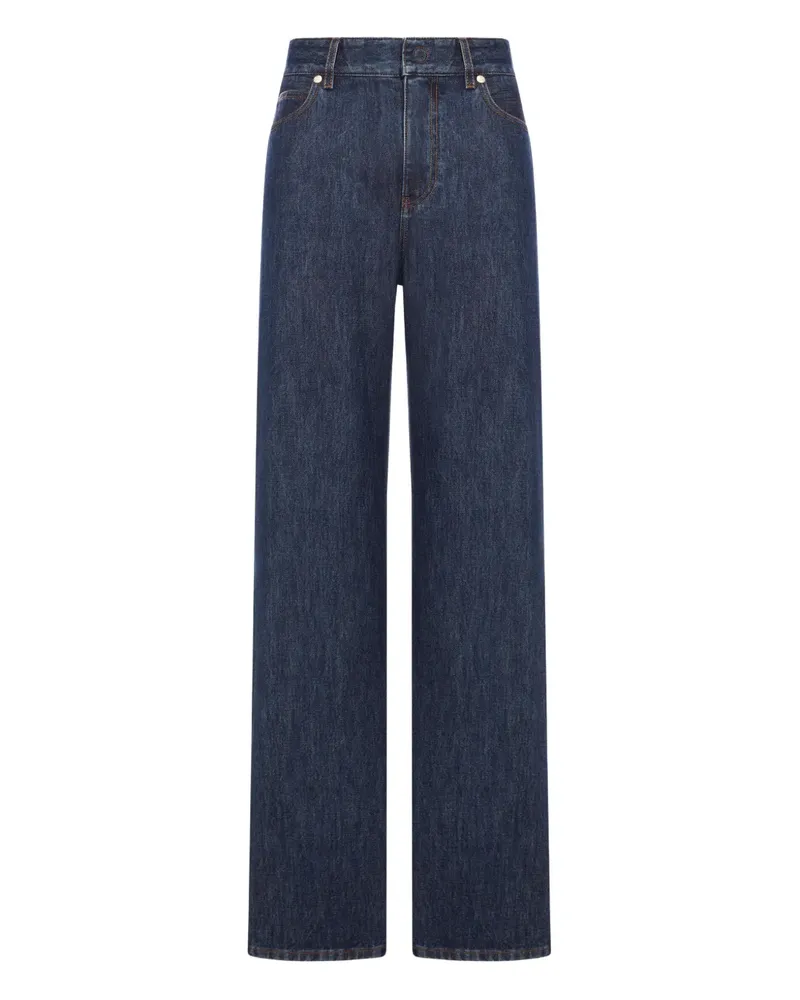 Fendi textured denim jeans - Blau Blau