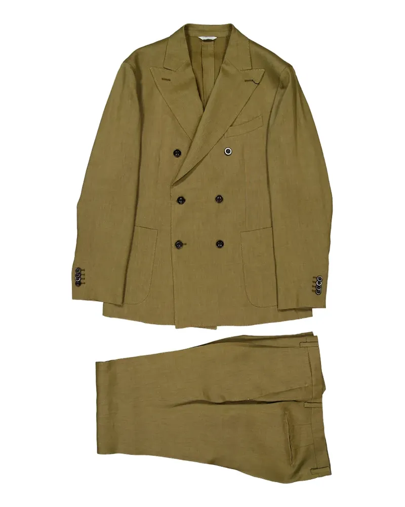 Boglioli double-breasted peak-lapel suit - Grün Grün