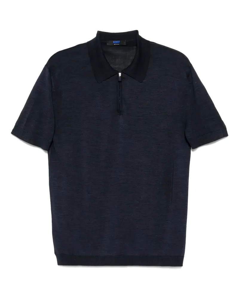 Kiton Poloshirt mit Reißverschluss - Blau Blau