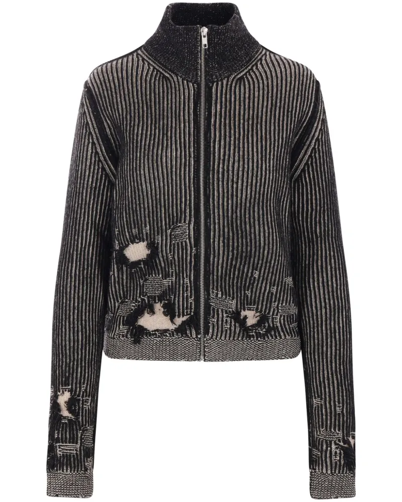 Maison Margiela Cardigan im Distressed-Look - Schwarz Schwarz