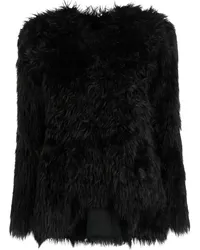 Comme des Garçons Oberteil aus Faux Fur Schwarz