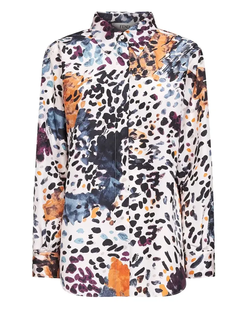 Fendi Langärmeliges Hemd - Weiß Weiß