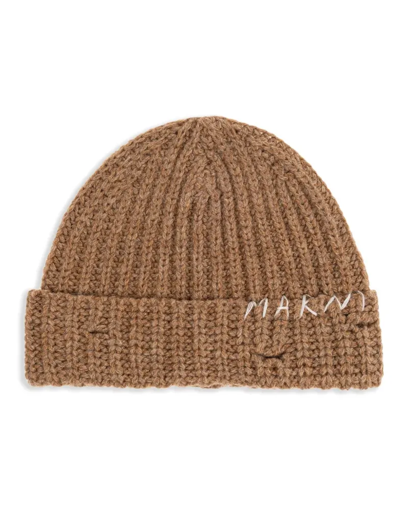 Marni Beanie aus Schurwolle - Braun Braun