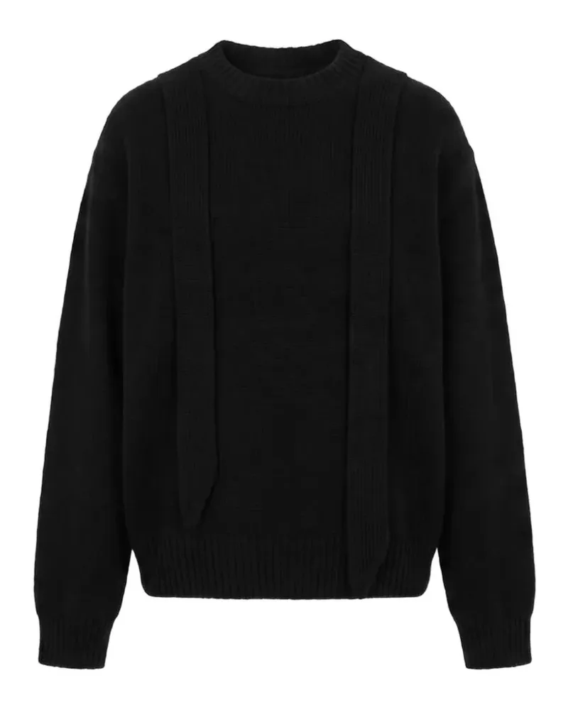 Sacai Pullover mit Kontrasteinsatz - Schwarz Schwarz