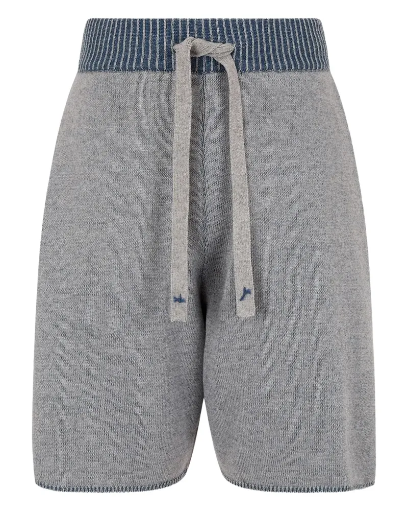 STUDIO TOMBOY Shorts mit gestricktem Detail - Grau Grau