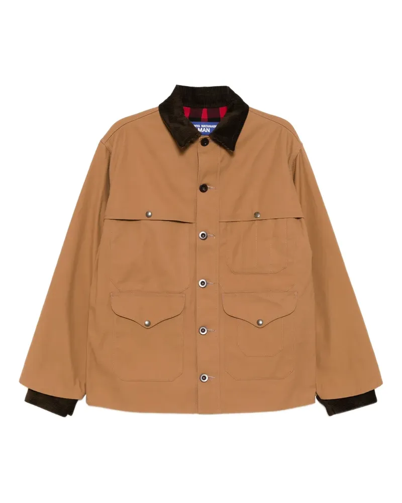 Junya Watanabe Jacke mit karierten Einsätzen - Braun Braun