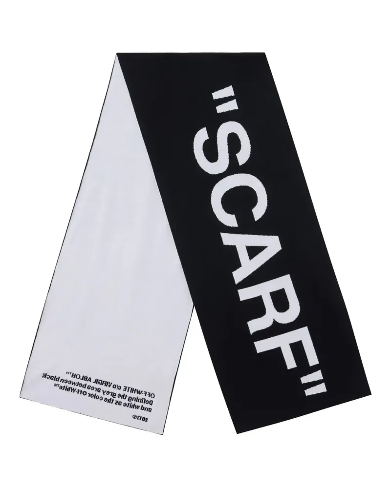 OFF-WHITE quotes knit scarf - Schwarz Schwarz