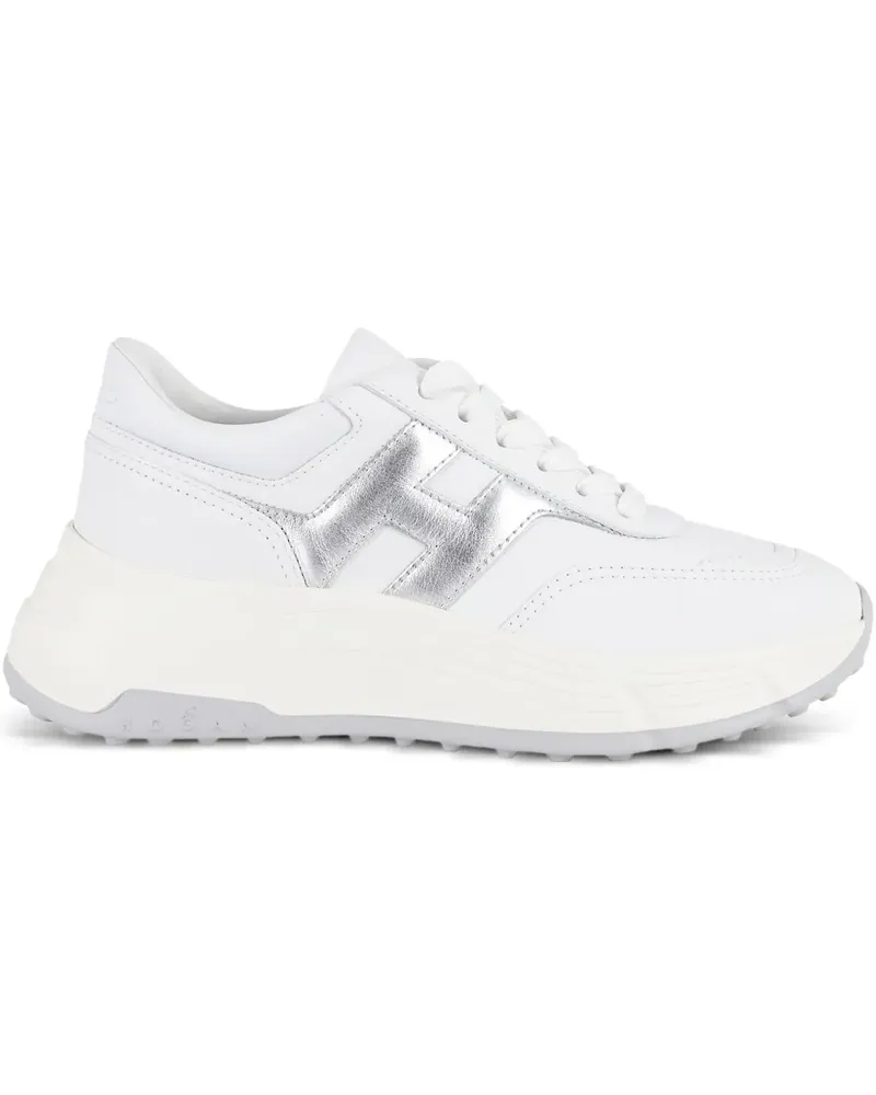 Hogan Sneakers mit Metallic-Logo - Weiß Weiß