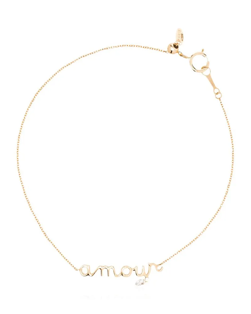 PERSEE 18kt 'Amour' Gelbgoldarmband mit Diamanten Gold