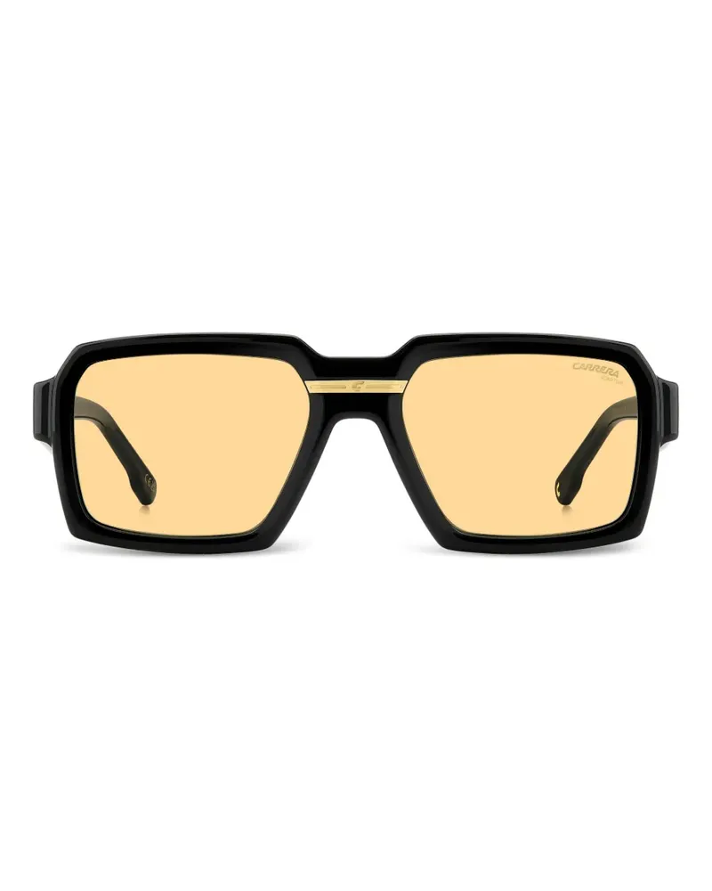 Carrera Sonnenbrille mit eckigem Gestell - Schwarz Schwarz