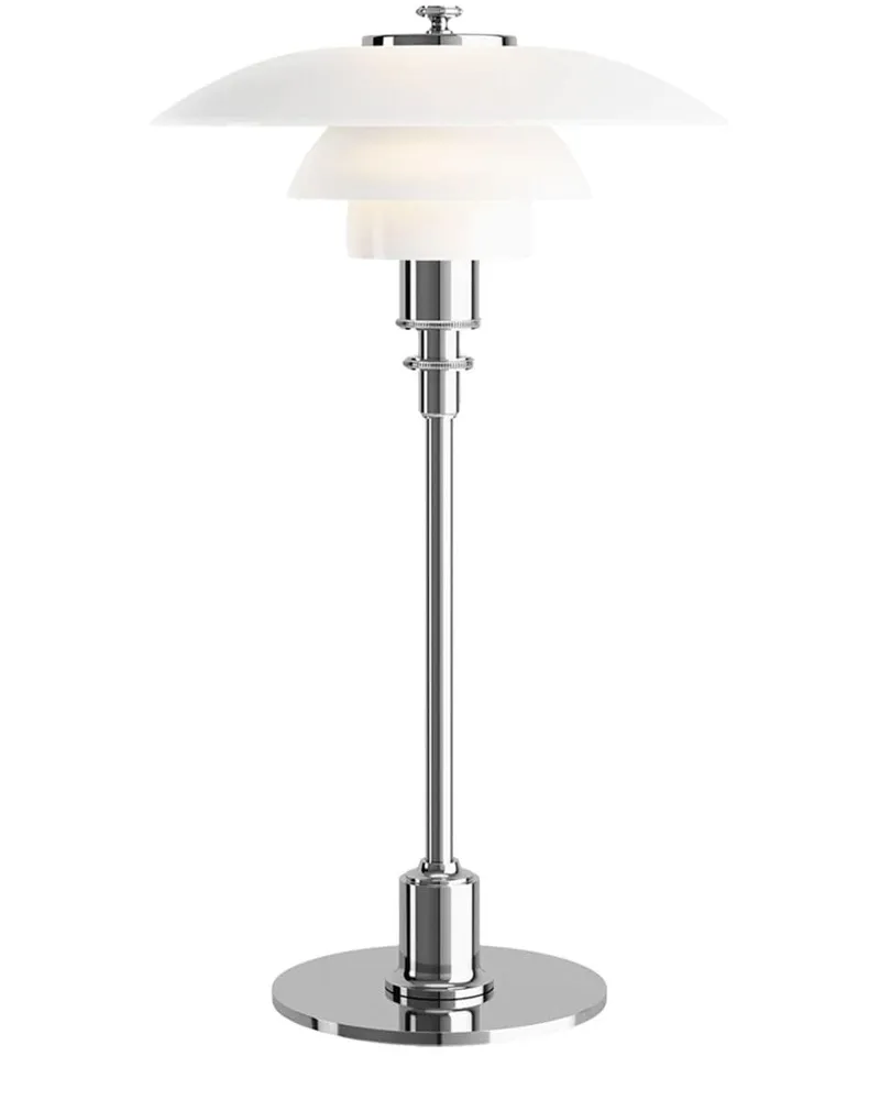 Louis Poulsen PH 2/1 Tischlampe aus Messing - Weiß Weiß