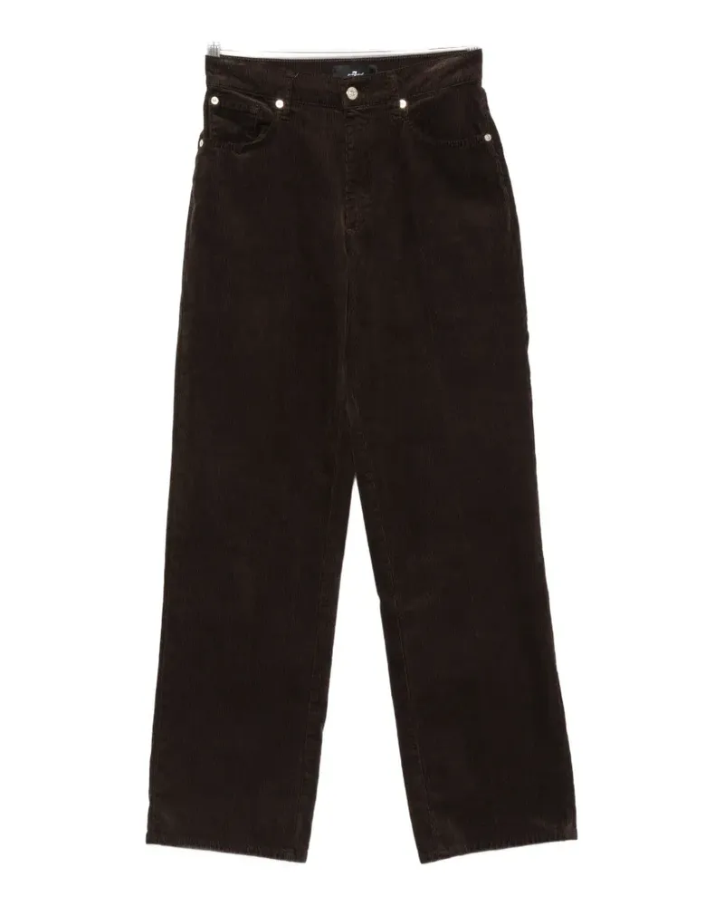 7 for all mankind Stovepipe belt-loop corduroy trousers - Braun Braun