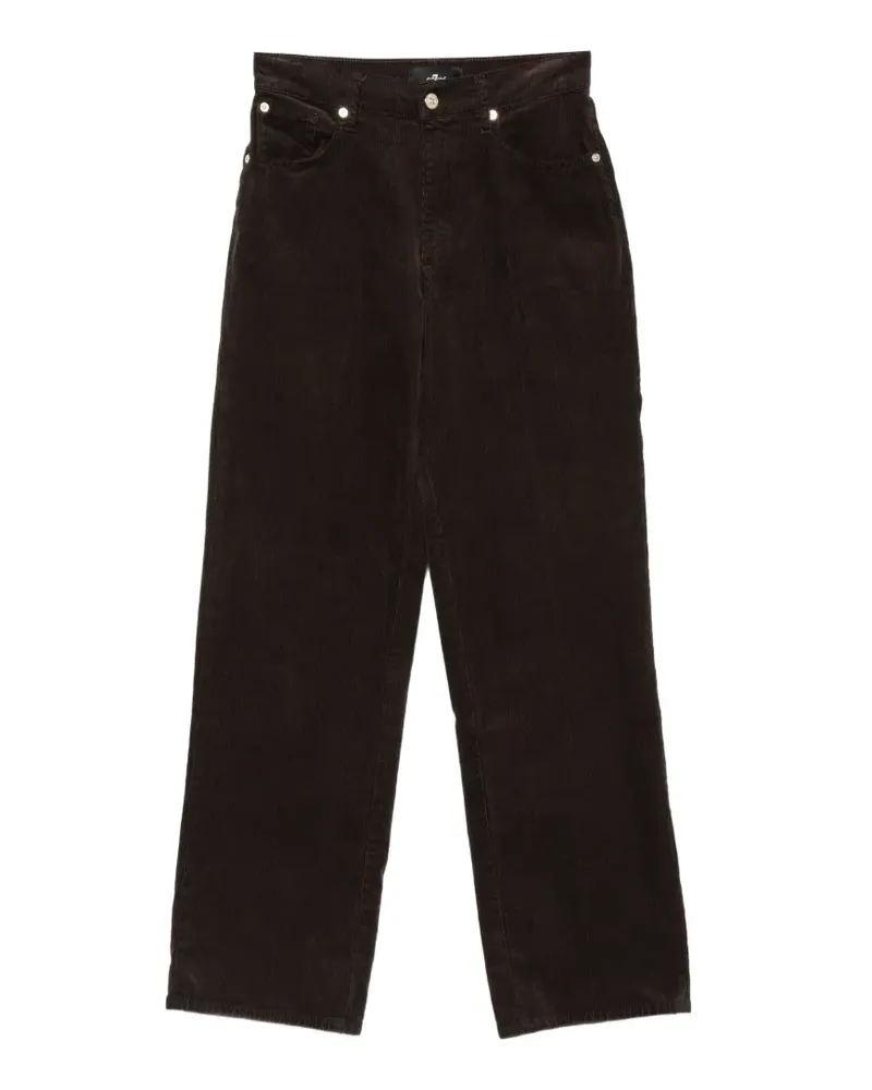 7 for all mankind Stovepipe Cordhose mit Gürtelschlaufe - Braun Braun