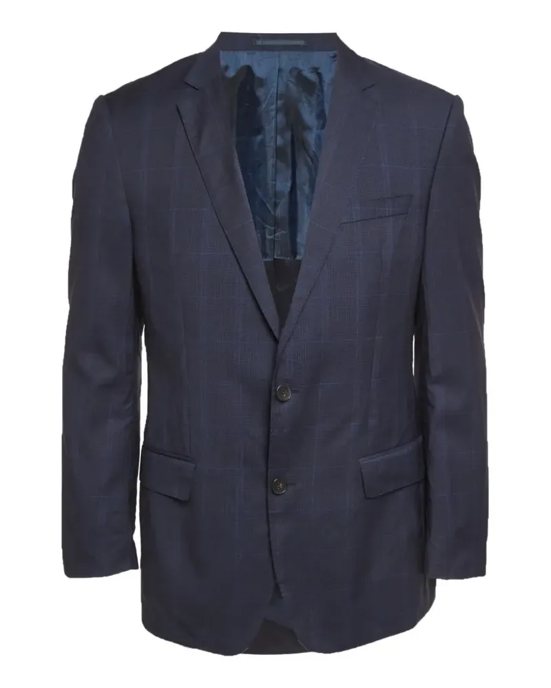 HUGO BOSS check-pattern blazer - Blau Blau
