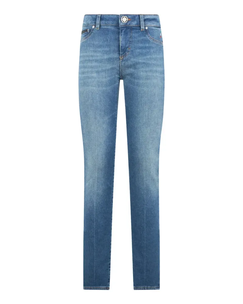Philipp Plein Ausgeblichene Basic Jeans - Blau Blau